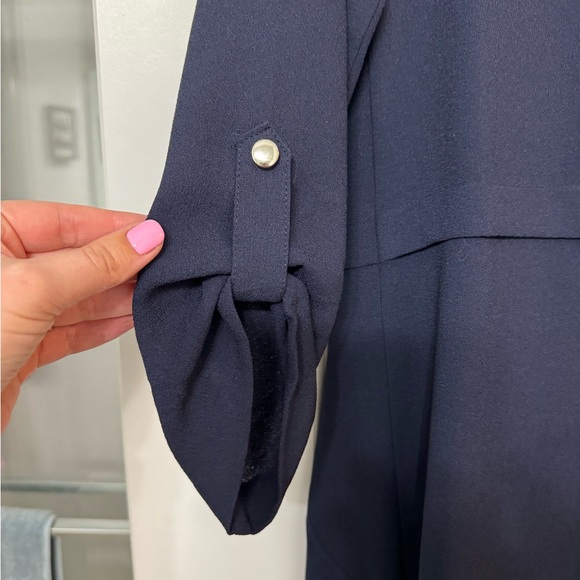 Navy SOHO Cardigan W/Zipper Pockets - Picture 5 of 6